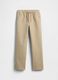 Beige regular stretch trousers_3