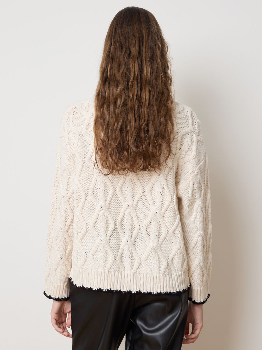 White Wool and Acrylic Jumper_3