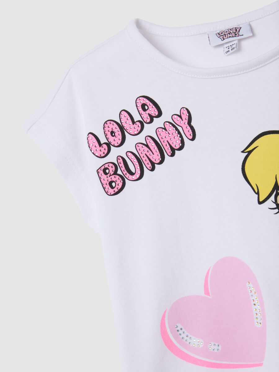 Set T-shirt da bambina in puro cotone bianco regular fit_3
