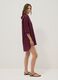 Purple pure organic cotton kaftan with V-neck_1