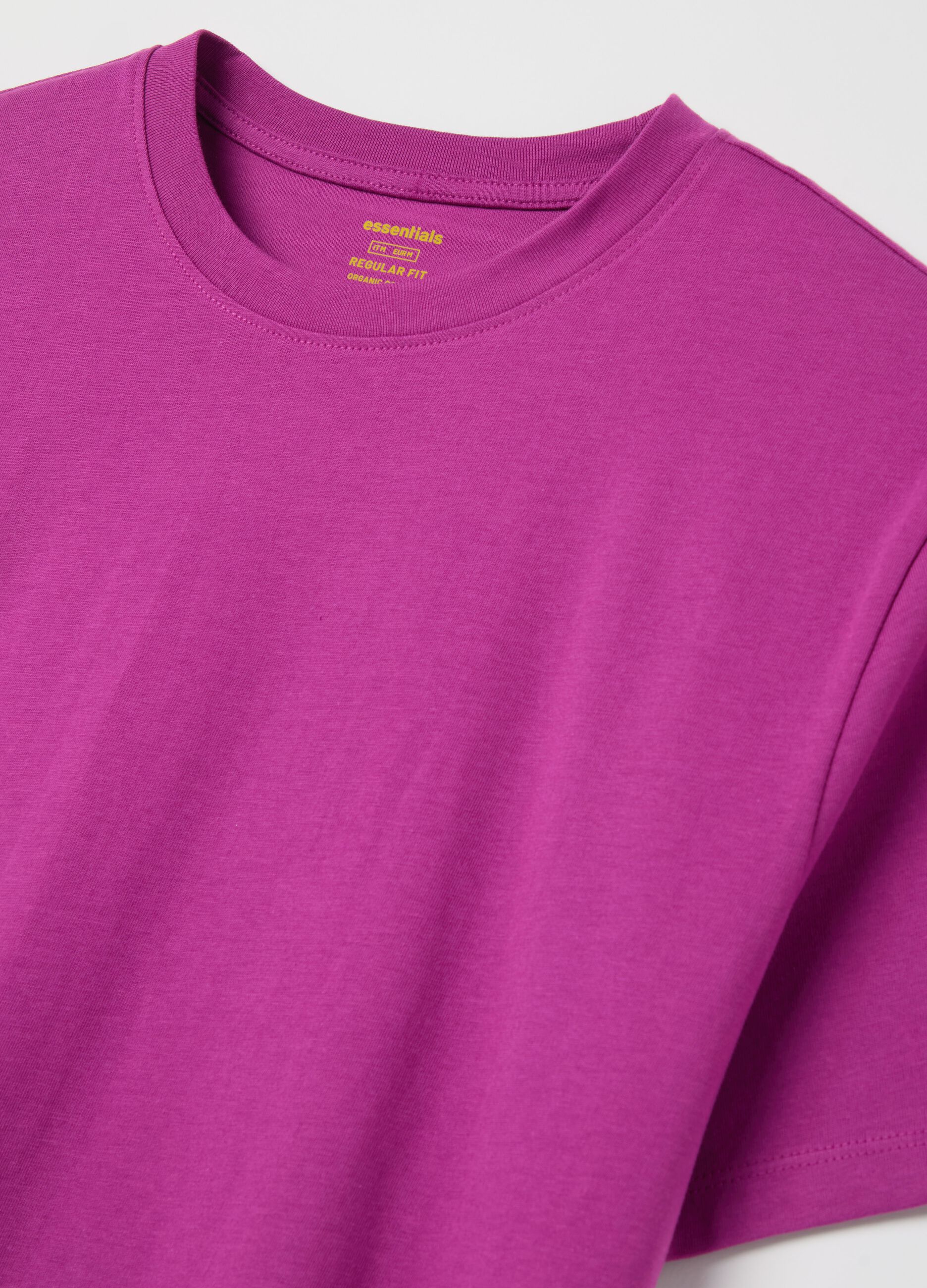 T-shirt in cotone bio con scollo rotondo 