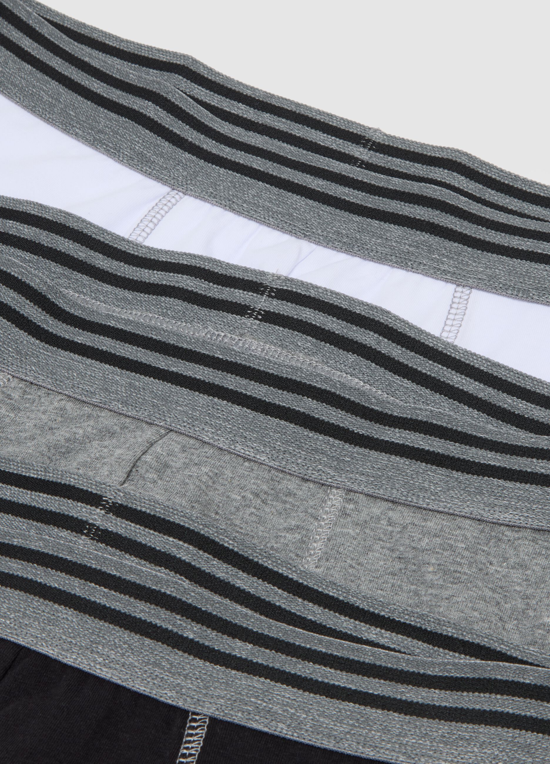 Three-pack of stretch cotton grey boxers