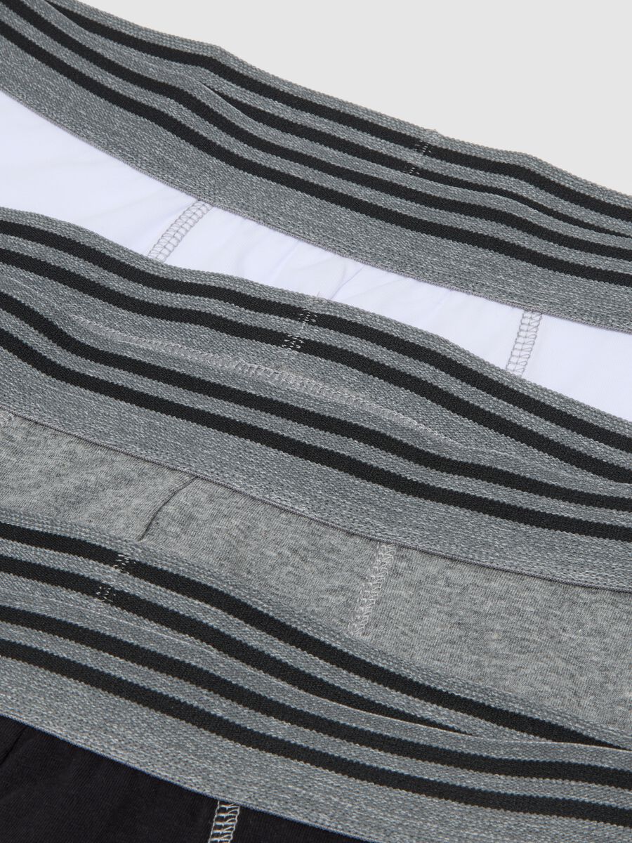 Tripack di boxer grigi in cotone elasticizzato_1