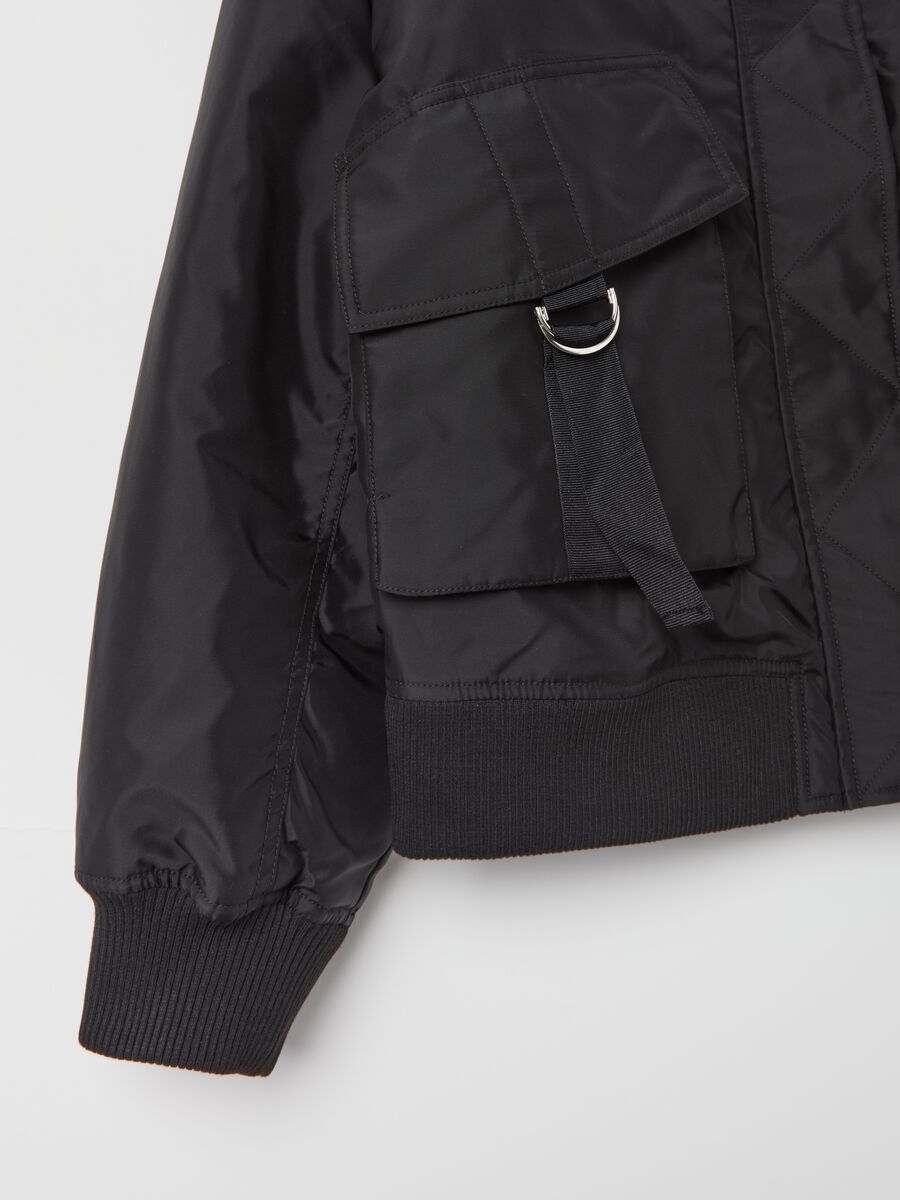 Oversized bomber jacket with pockets_5