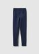 Girls' blue leggings in stretch cotton skinny fit_4