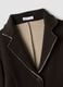 Dark brown stretch viscose-blend jacket, regular fit_1