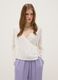 White V-neck pure viscose top regular fit_1