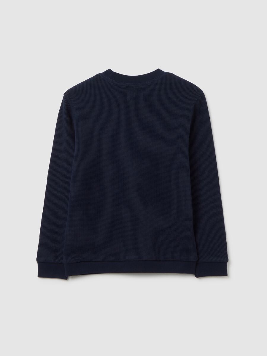 Pure Cotton Blue Kids T-Shirt with Regular Fit_4