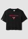 Girls' pure black cotton relaxed fit Chicago Bulls T-shirt_3
