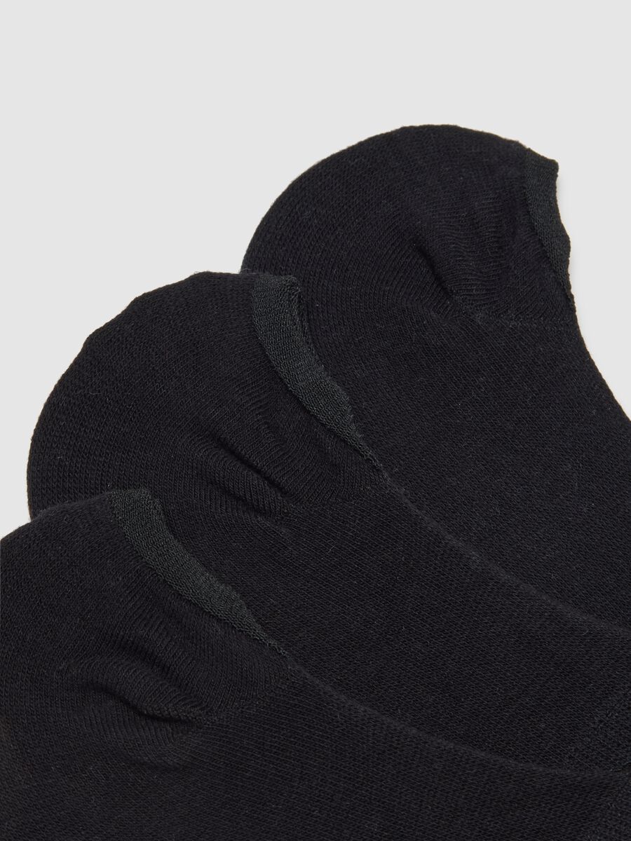 Black Cotton Blend Sock Set_1