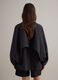 Giacca in misto cotone nera oversize fit con chiusura nascosta_4