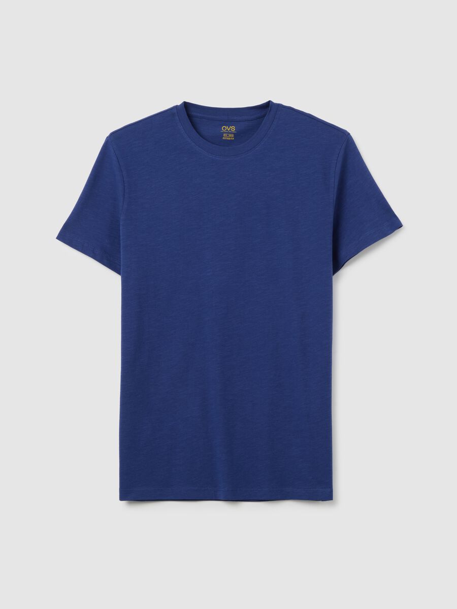 Men's Fitted Blue Cotton T-shirt_4
