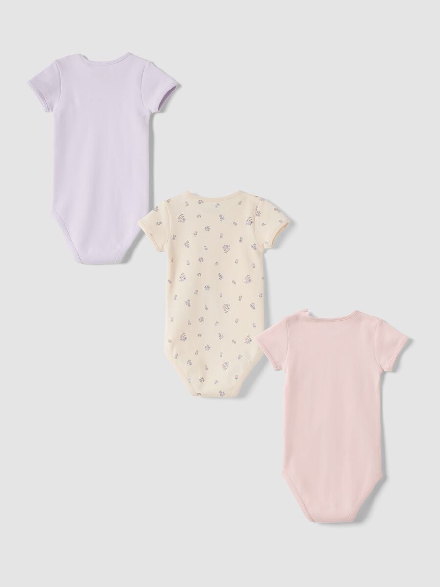 Tripack body rosa in puro cotone organico girocollo_1