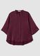Red regular-fit viscose-blend blouse with Mandarin collar_0