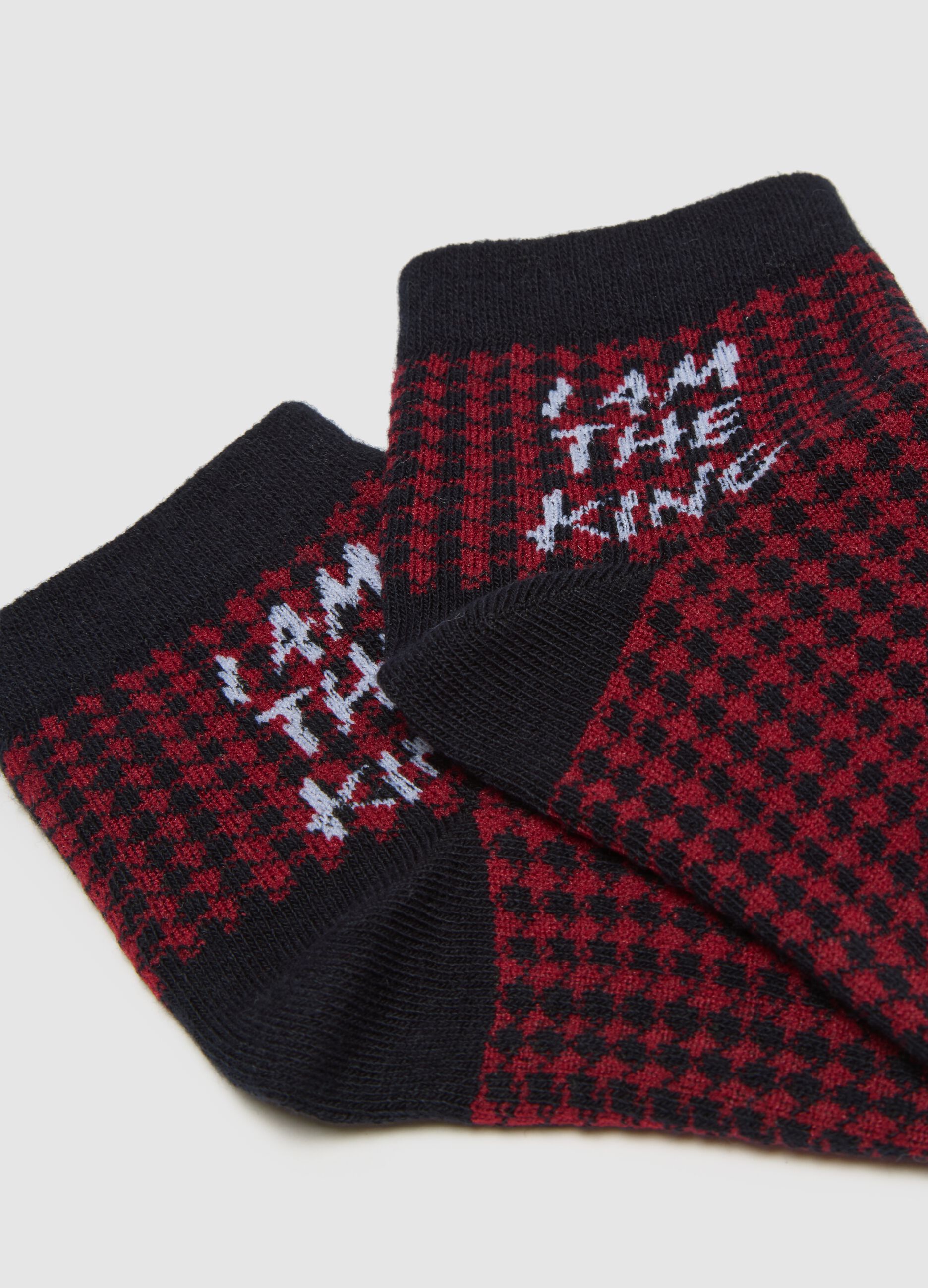 Children's short socks tripack in multicolour cotton blend