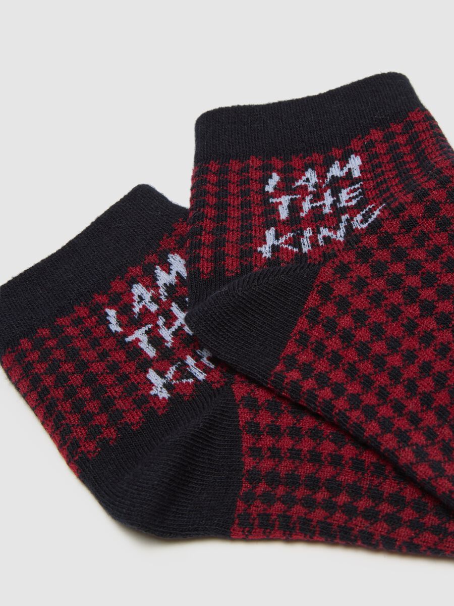 Children's short socks tripack in multicolour cotton blend_2