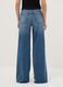 Wide leg stretch cotton blue jeans_2