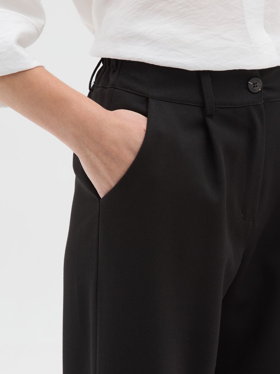 Pantaloni neri regular fit_3