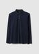 Long sleeve blue pure cotton polo &ndash; regular fit_4