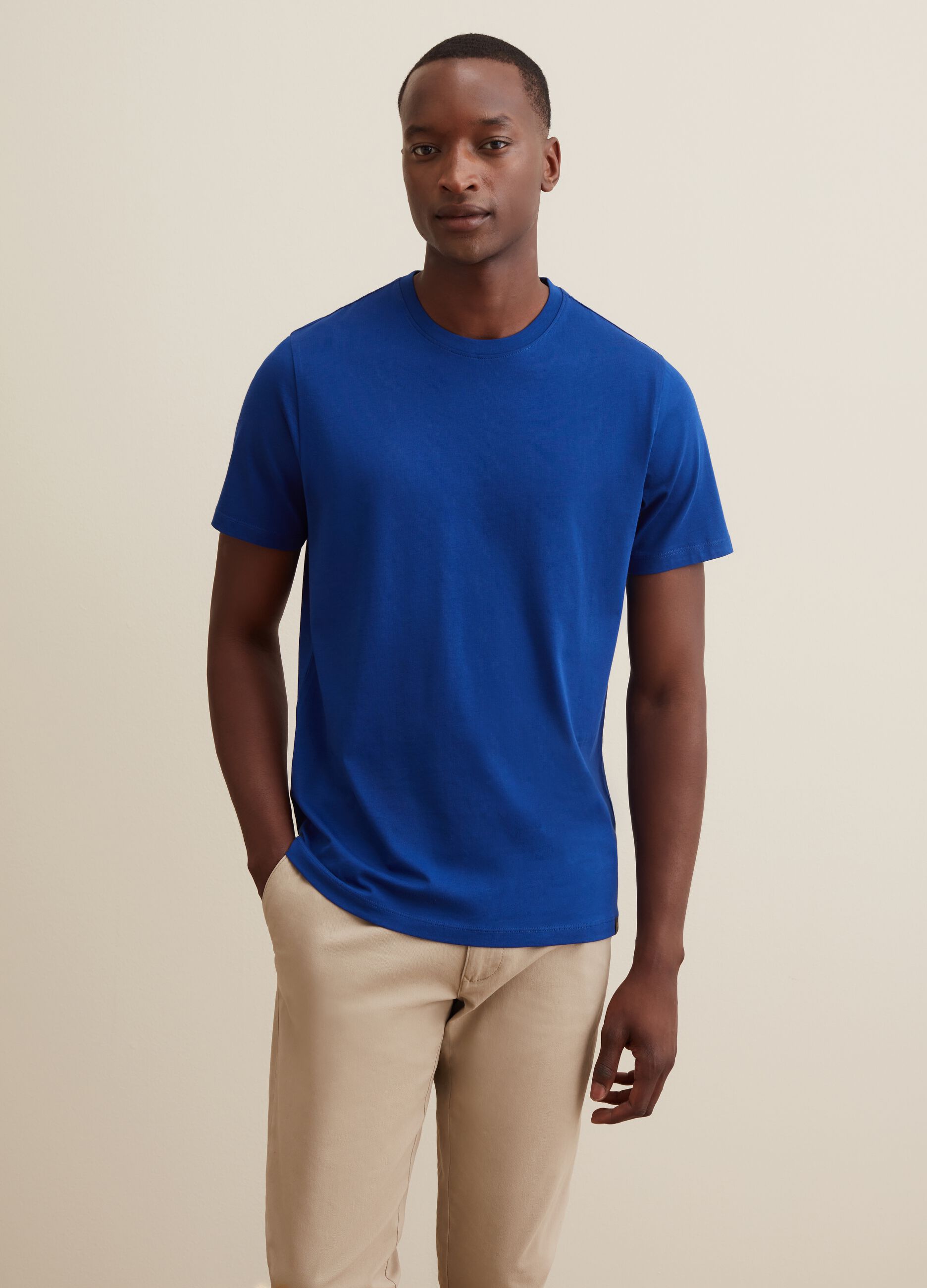 T-shirt in cotone Supima con scollo rotondo_3