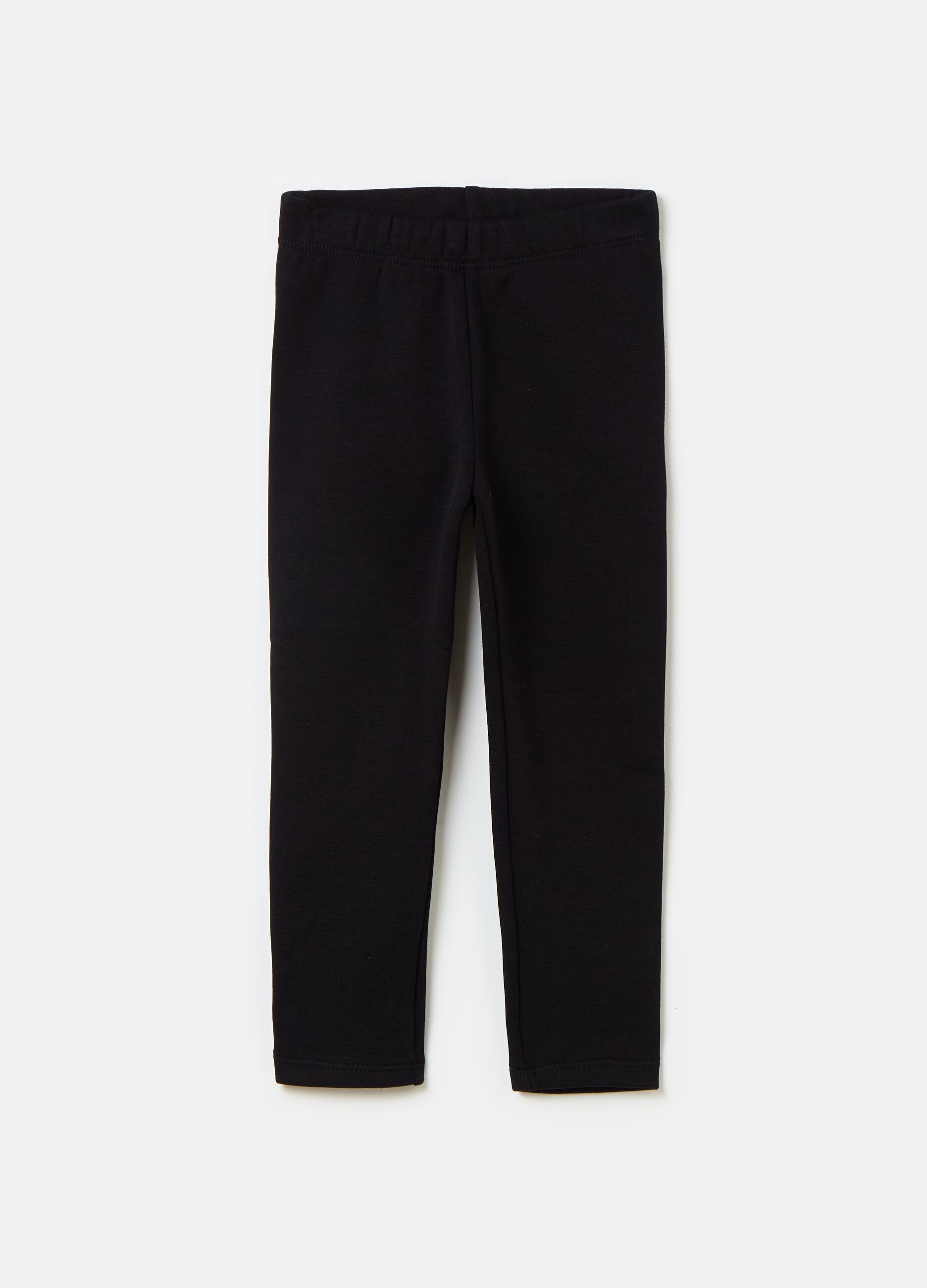 Solid colour stretch leggings