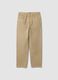 Beige cotton denim jeans, relaxed fit for boys_3