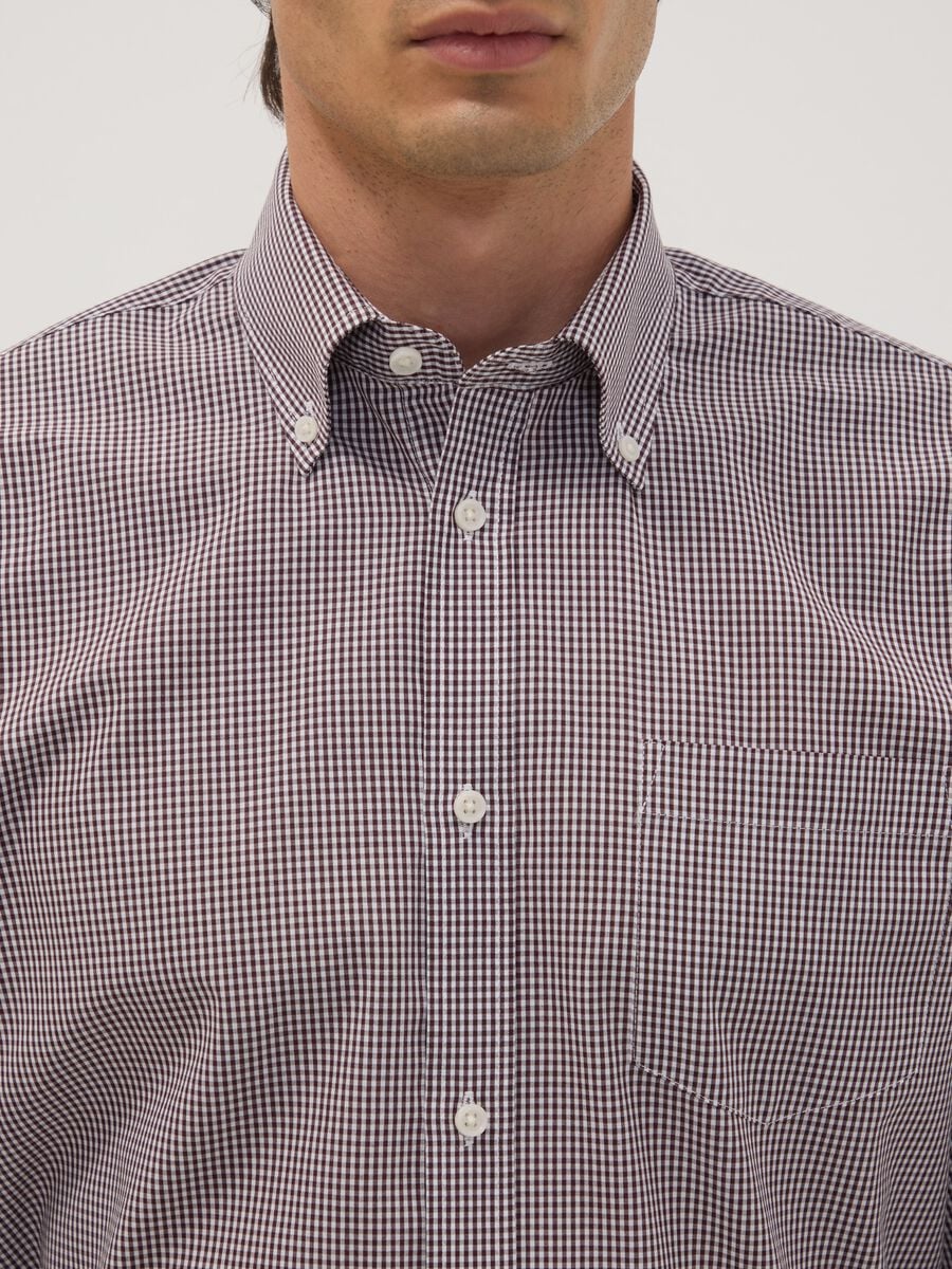 Camicia easy iron multicolor in misto cotone con collo button down regular fit_1