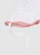 White pure cotton hat with pink trim for babies_1