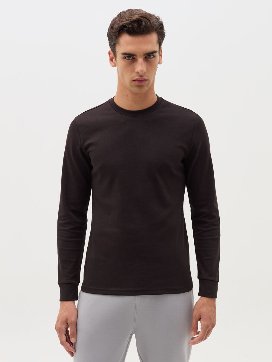 Stretch T-shirt with long sleeves_0