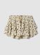 White pure-viscose mini skirt with ruffles_4