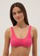 Top bikini rosa in tessuto elasticizzato_0