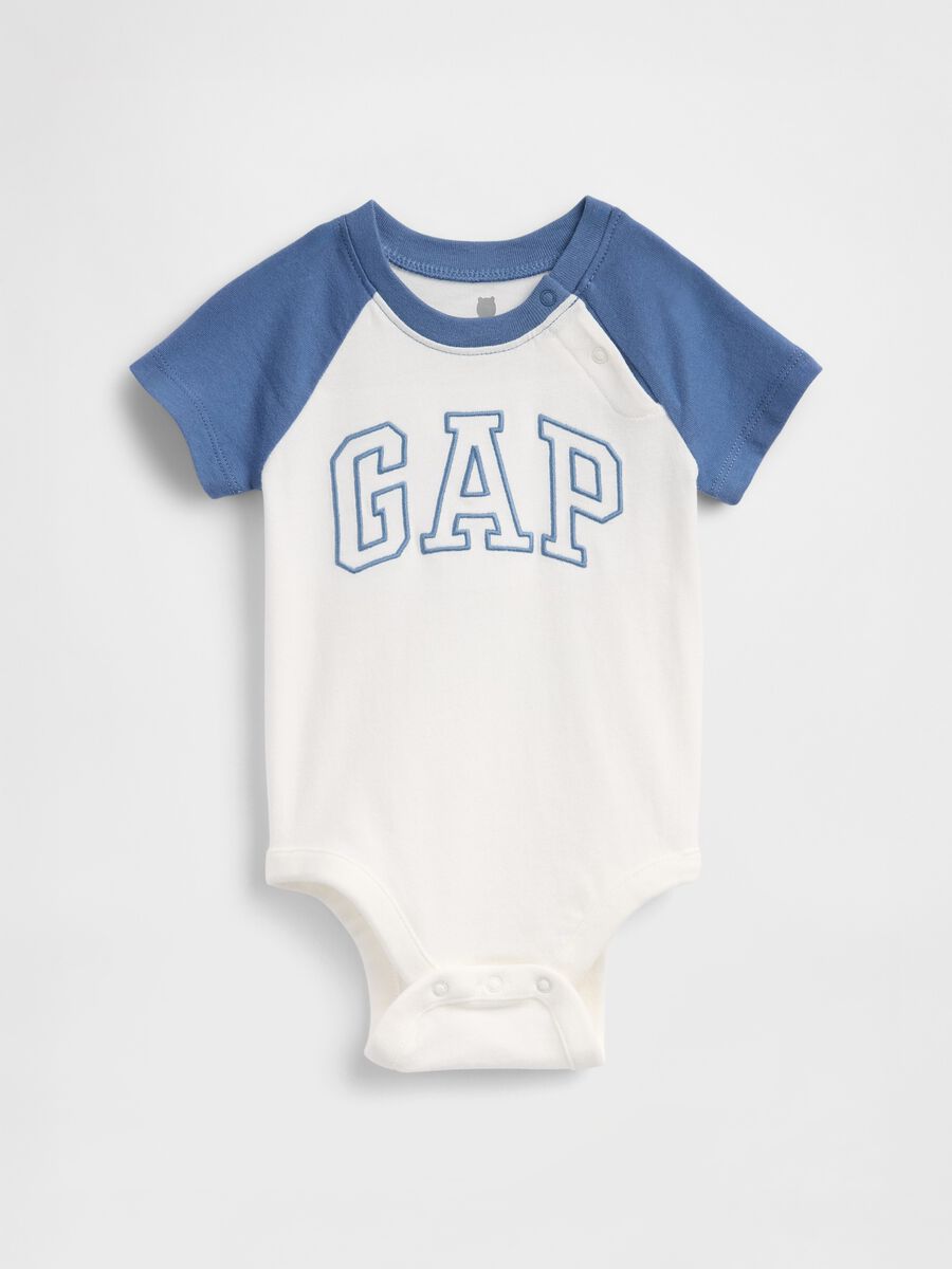 Pure cotton bodysuit with logo_0