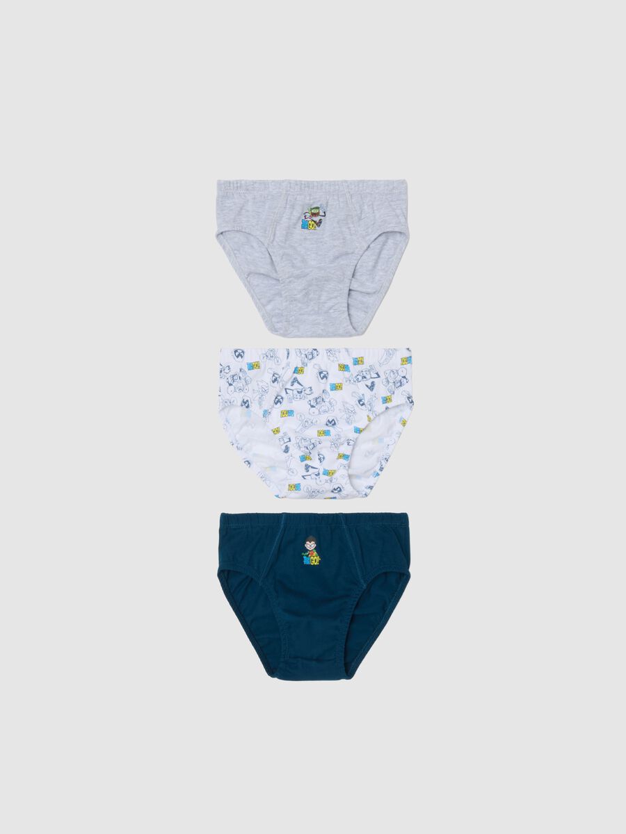 Multipack boys' briefs in pure cotton multicolour regular fit_0