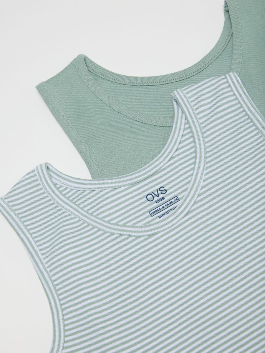 Children's pure cotton multicolour regular fit vest twin pack set_2