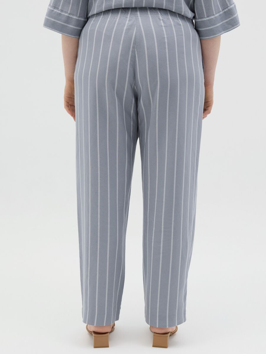 Curvy wide-leg trousers in linen and viscose_3