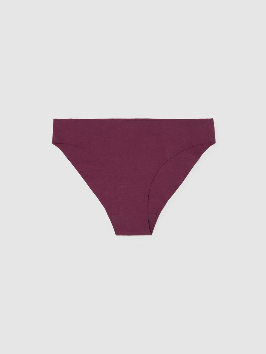 Purple cotton blend regular fit briefs_4