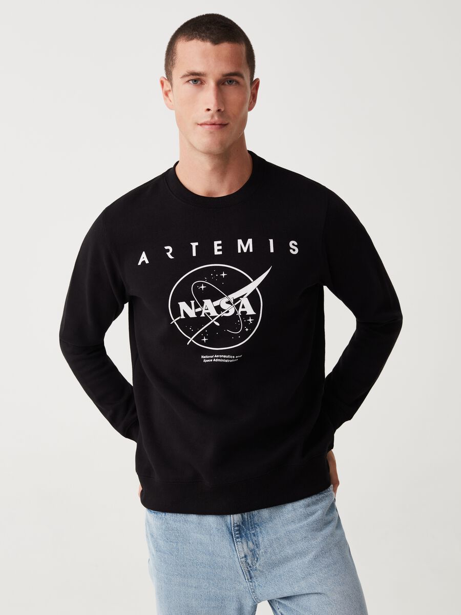 Felpa girocollo stampa NASA Artemis Mission_0