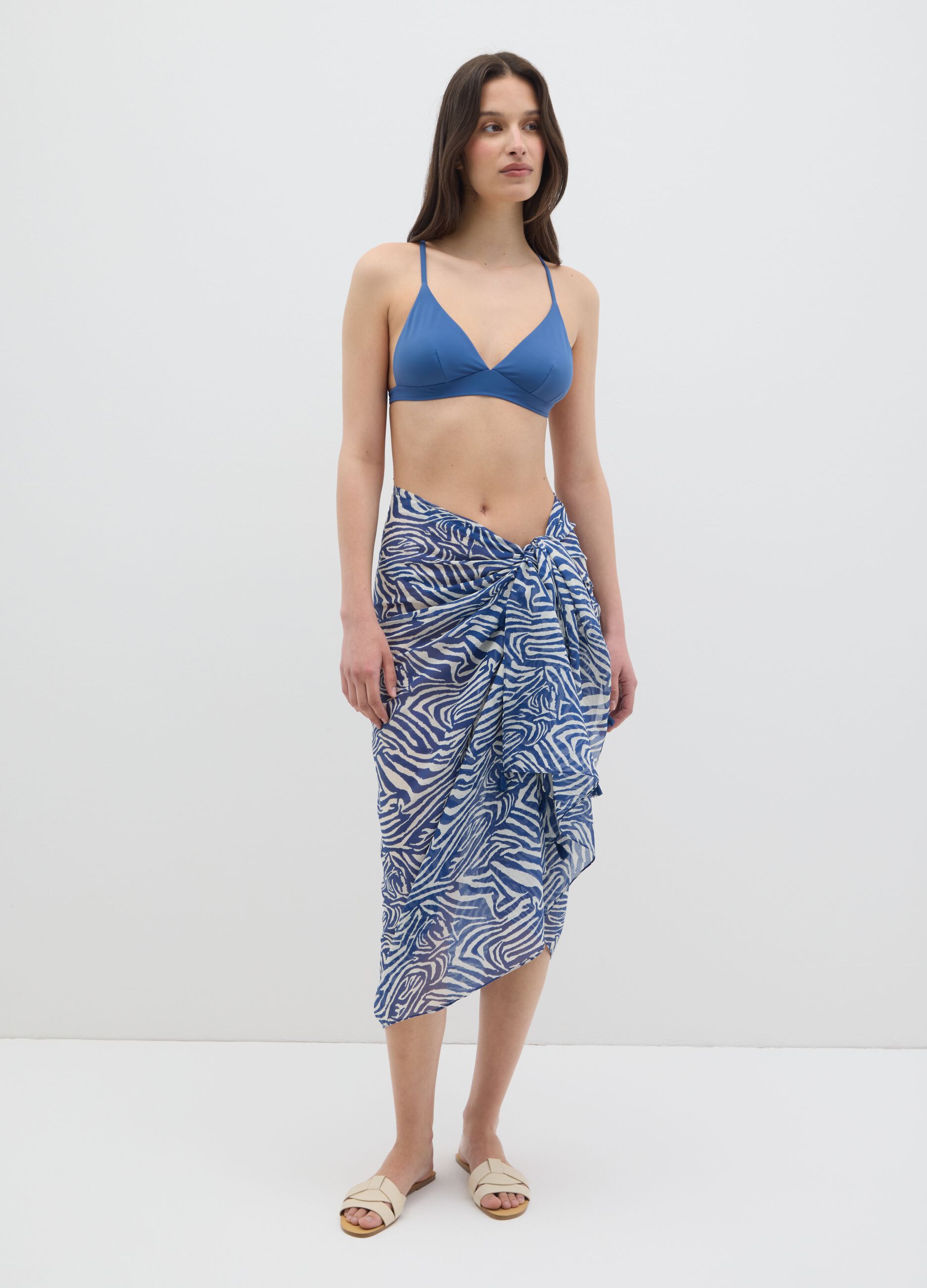 Pareo animalier in puro cotone