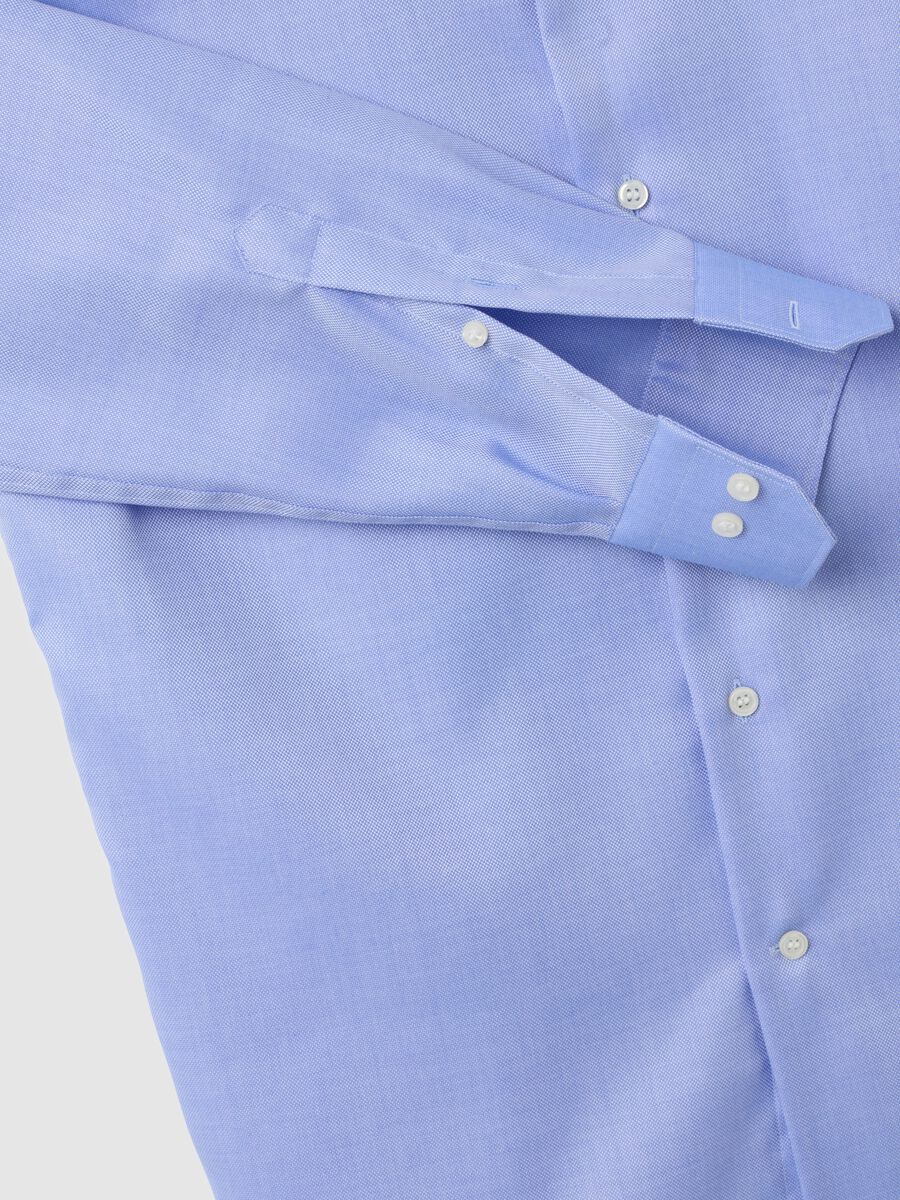 Blue Long Sleeve Cotton Shirt_5
