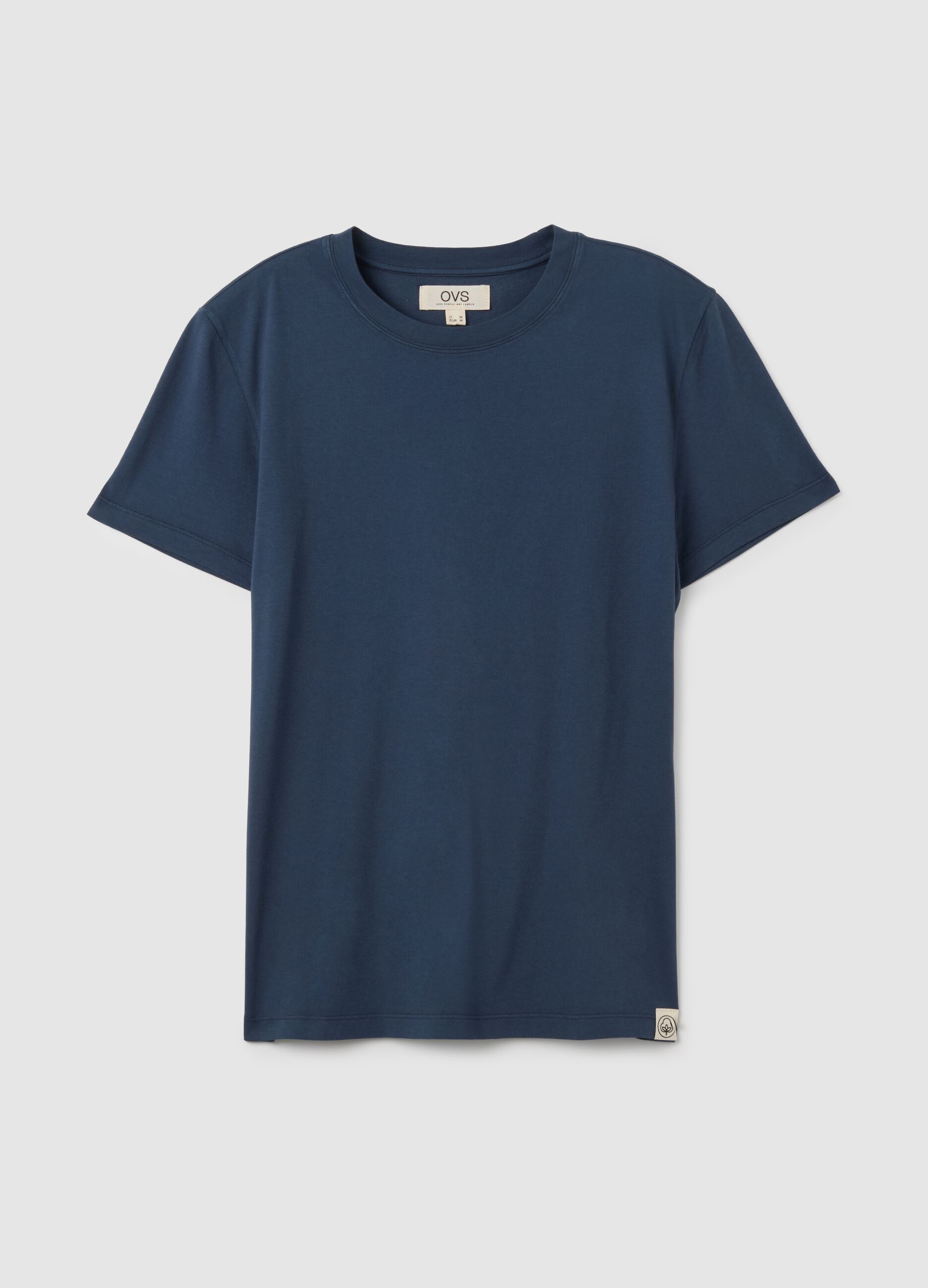Blue Pure Cotton Regular Fit T-shirt