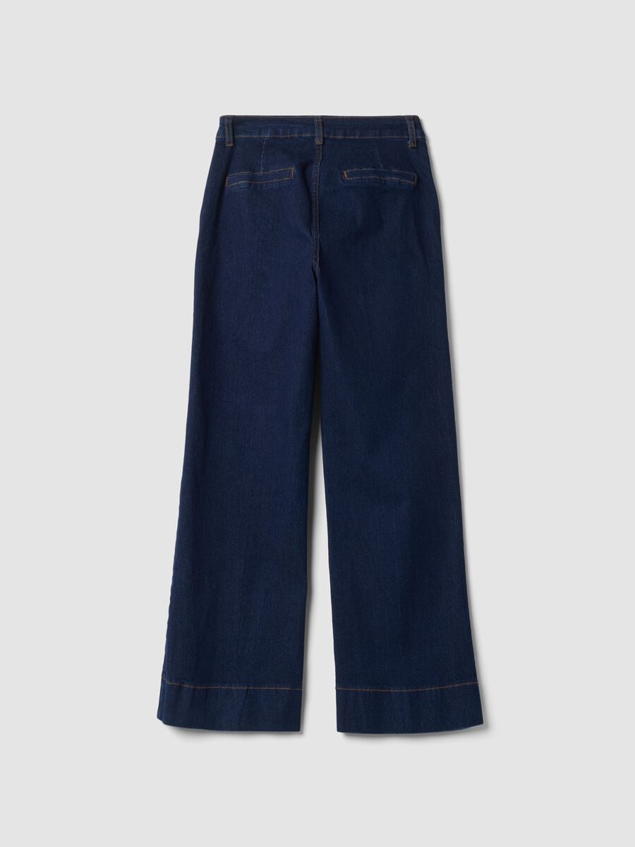 Regular-fit stretch cotton denim trousers_2
