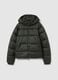 Dark Green Iconic Puffer Jacket with Removable Hood_4