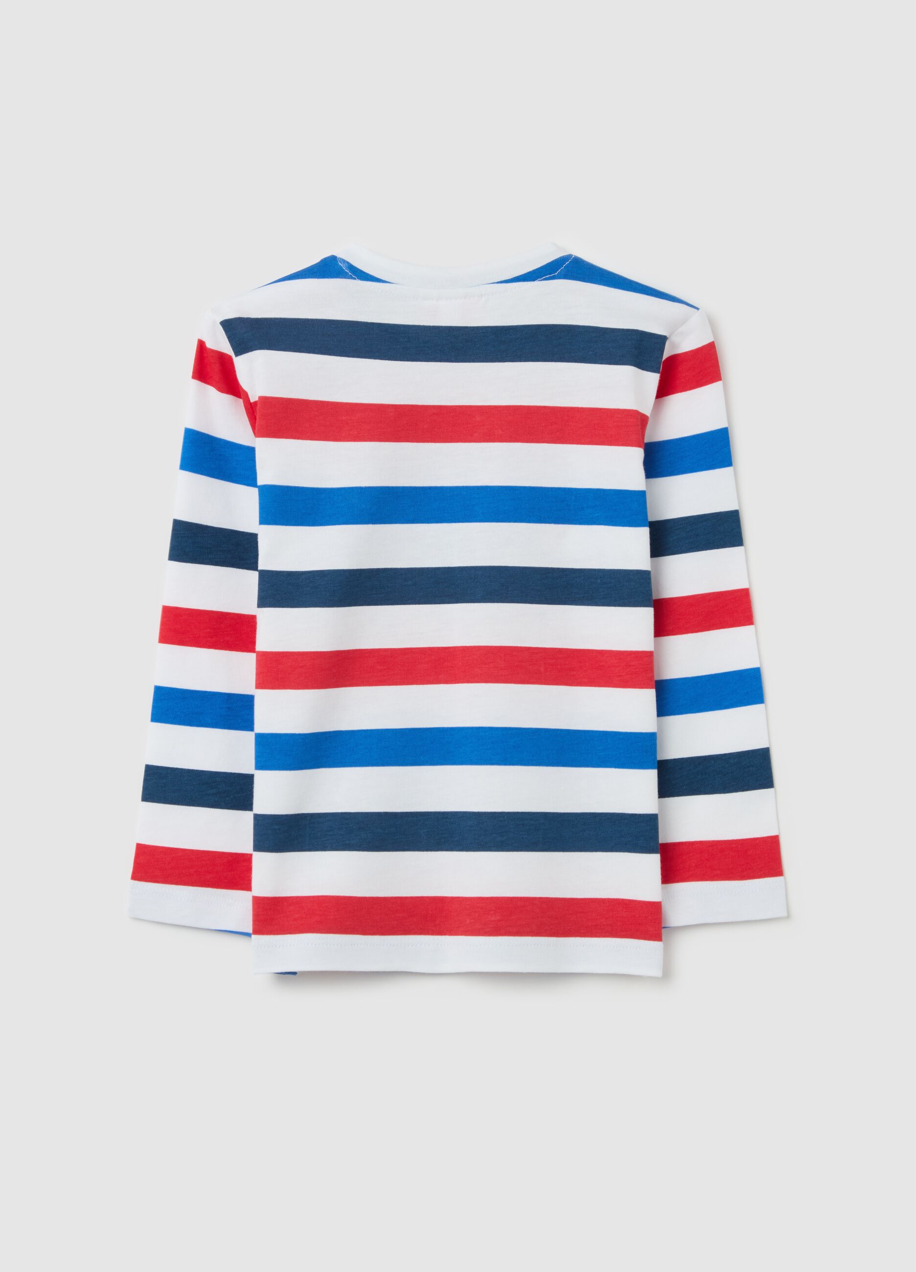 T-shirt maniche lunghe a righe stampa Spidey 