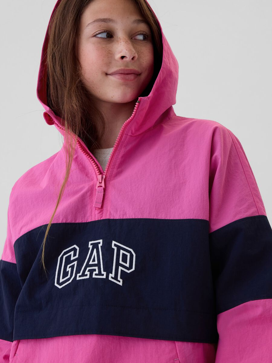Short half-zip jacket in nylon_3