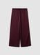 Red wide-leg trousers with regular waist_4