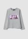 Grey stretch cotton long-sleeve T-shirt with K-Pop Demon Hunters print_0