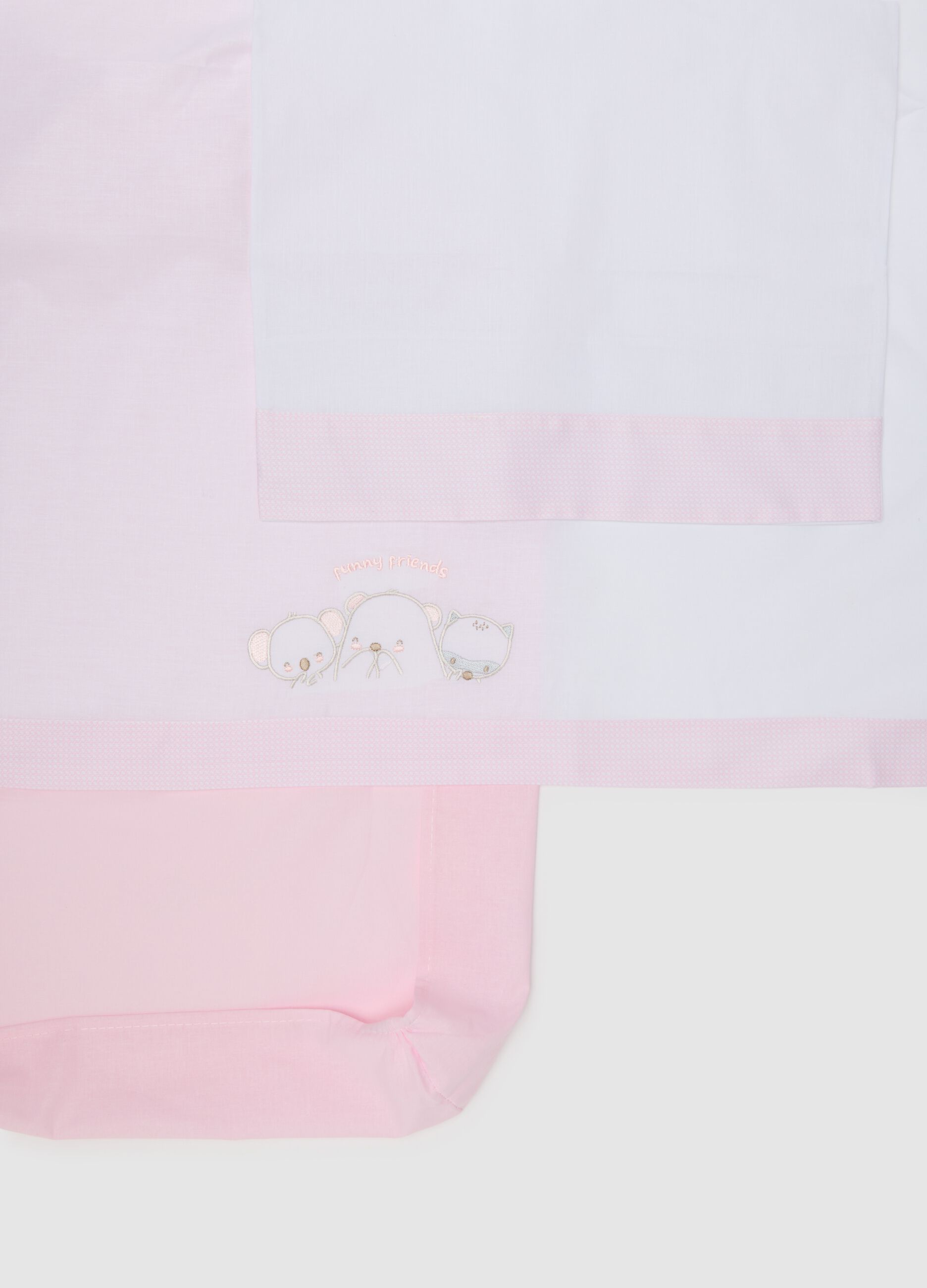 Pink Cotton Crib Sheets