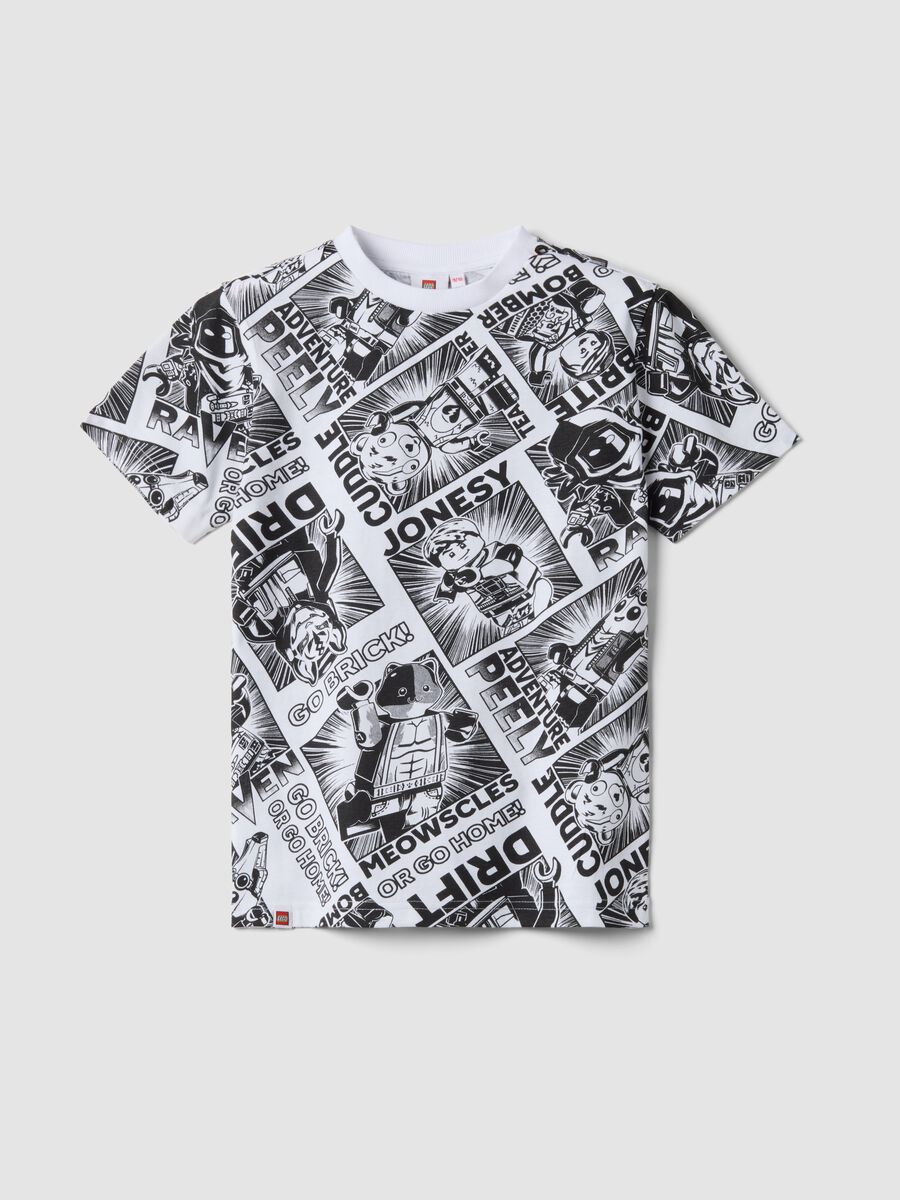 Multicolour pure cotton kids' regular fit T-shirt with prints_0