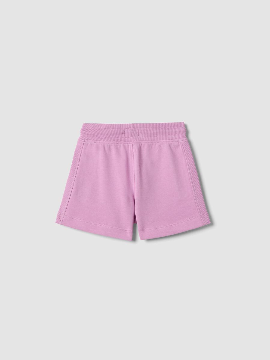 Girls&rsquo; pink pure cotton shorts, regular fit_1
