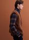 Light brown V-neck gilet with patch pockets_2